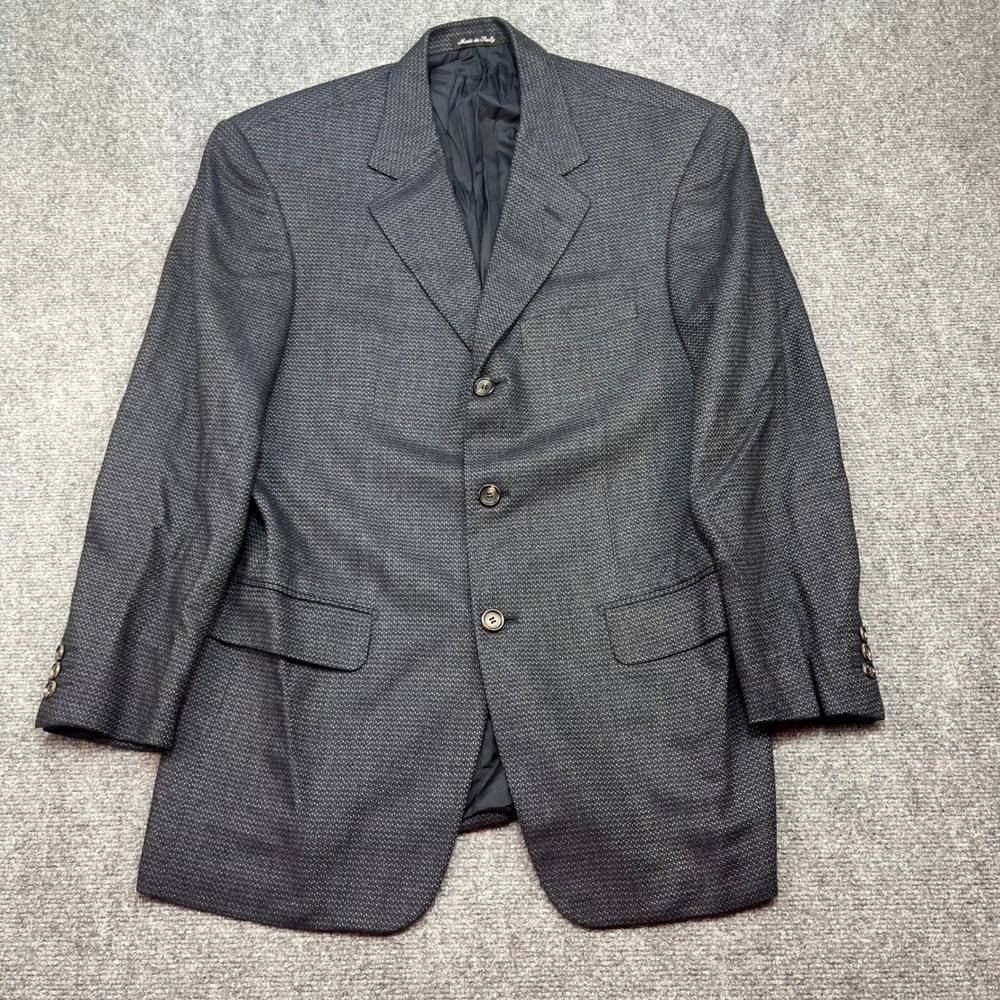 Pal Zileri Gruppo Forall Men Wool Cashmere Blazer Gray Italy 40R Guabello